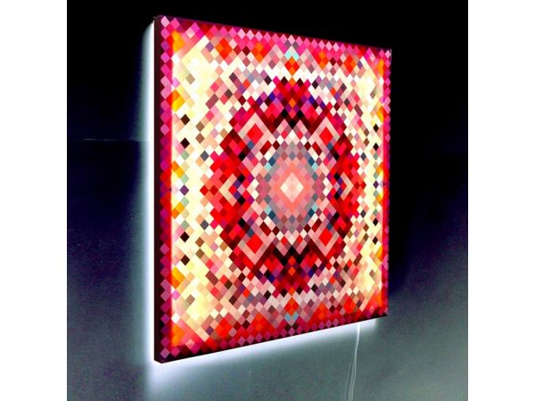 Pixel Tapestry Glo Canvas (Red)